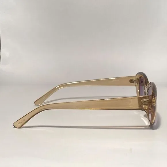 Barbara Reading Sunglasses 1.25 Clear Taupe Sweetheart Frames Dark Lenses NWT - Picture 4 of 8